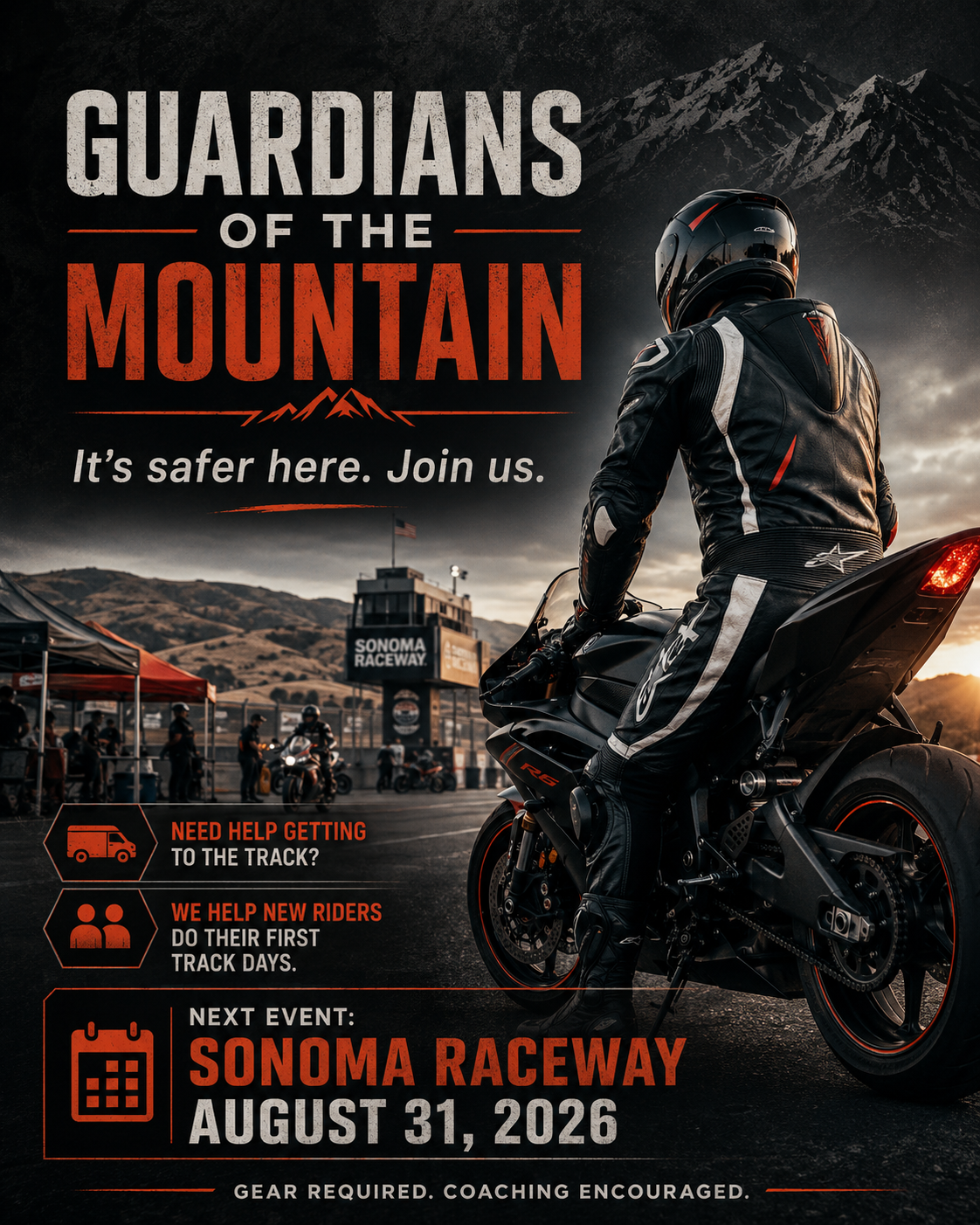 Guardians of the Mountain poster-style campaign graphic.